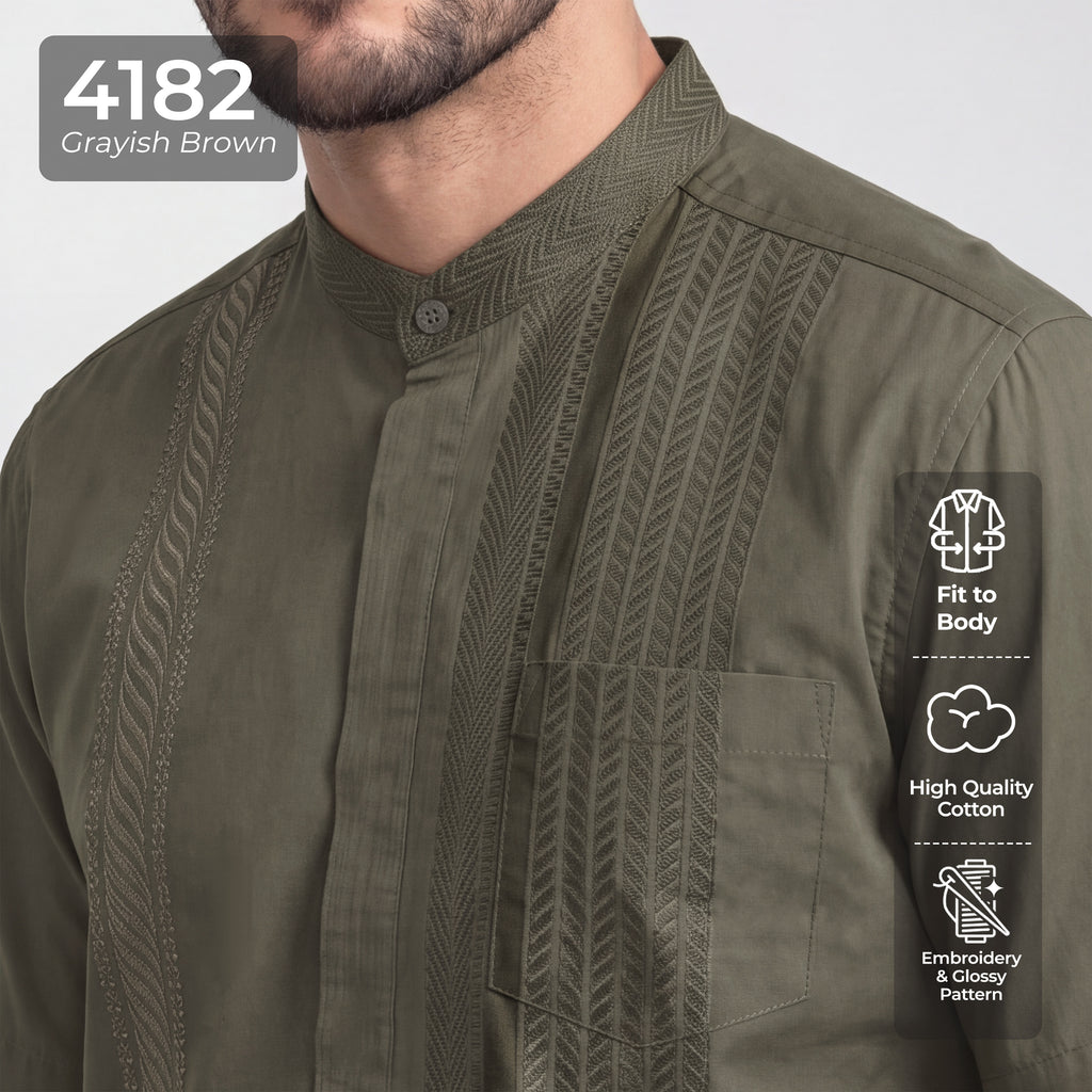 Koko Ishaq Lengan Pendek 4182 Grayish Brown