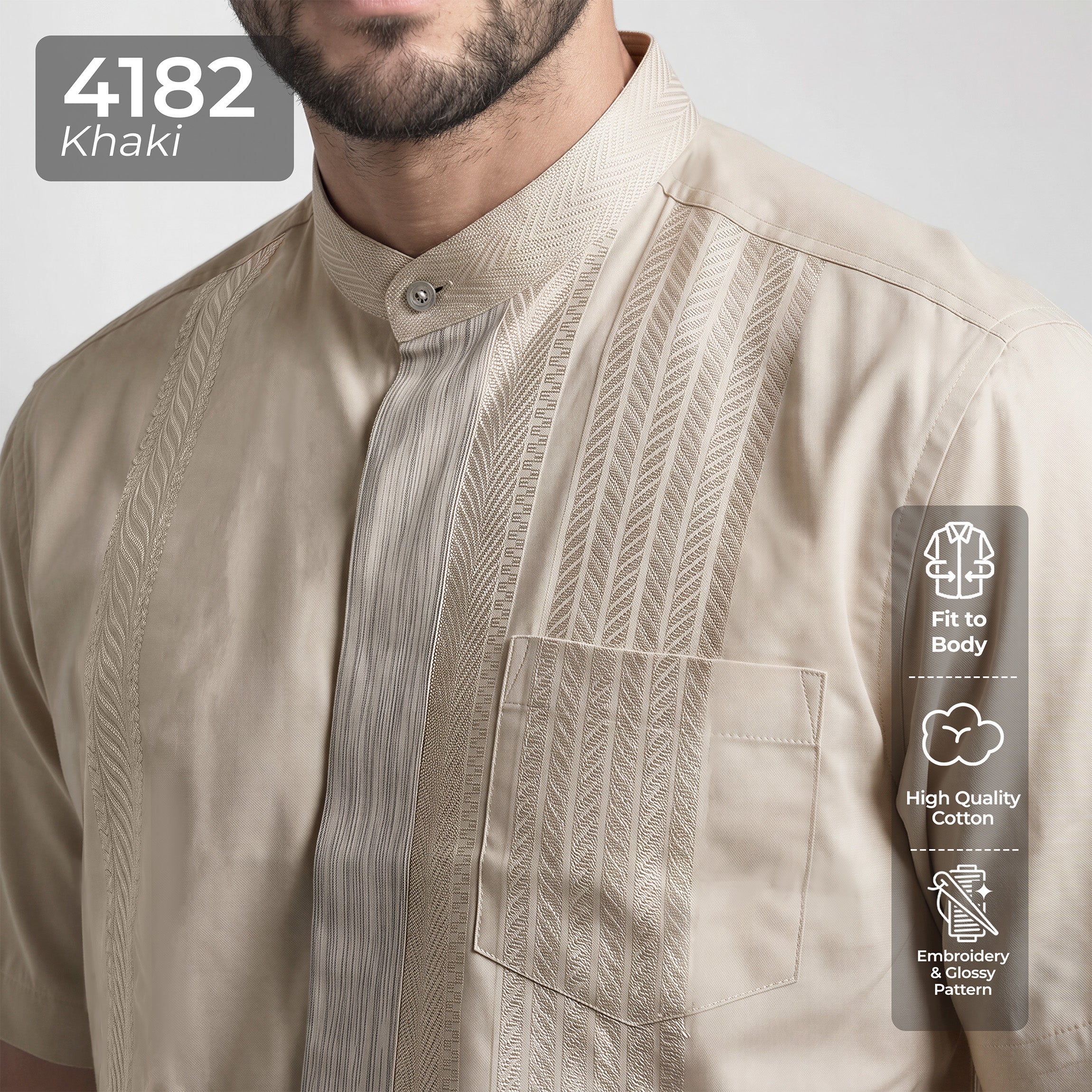 Koko Ishaq Lengan Pendek 4182 Khaki