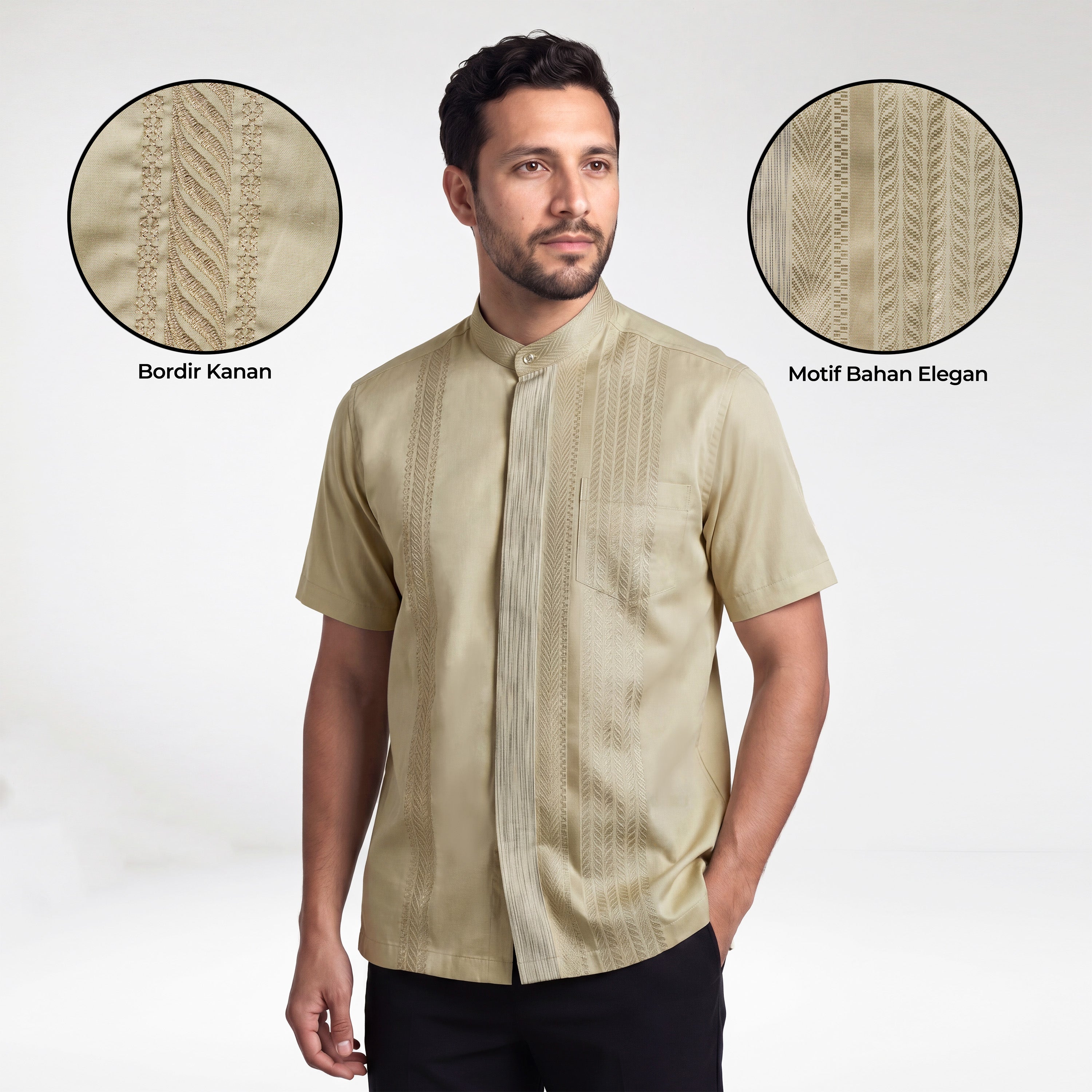 Koko Ishaq Lengan Pendek 4182 Sage