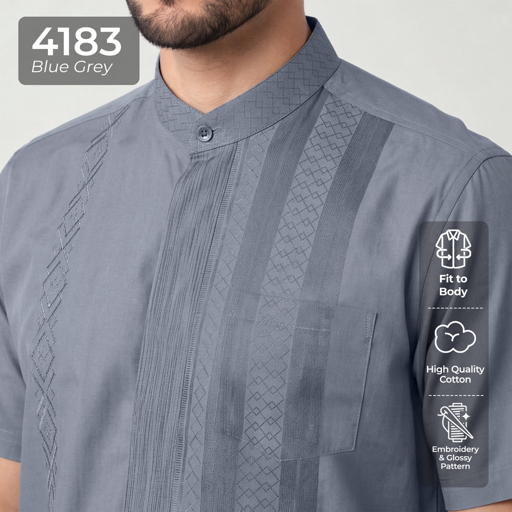 Koko Ishaq Lengan Pendek 4183 Blue Grey