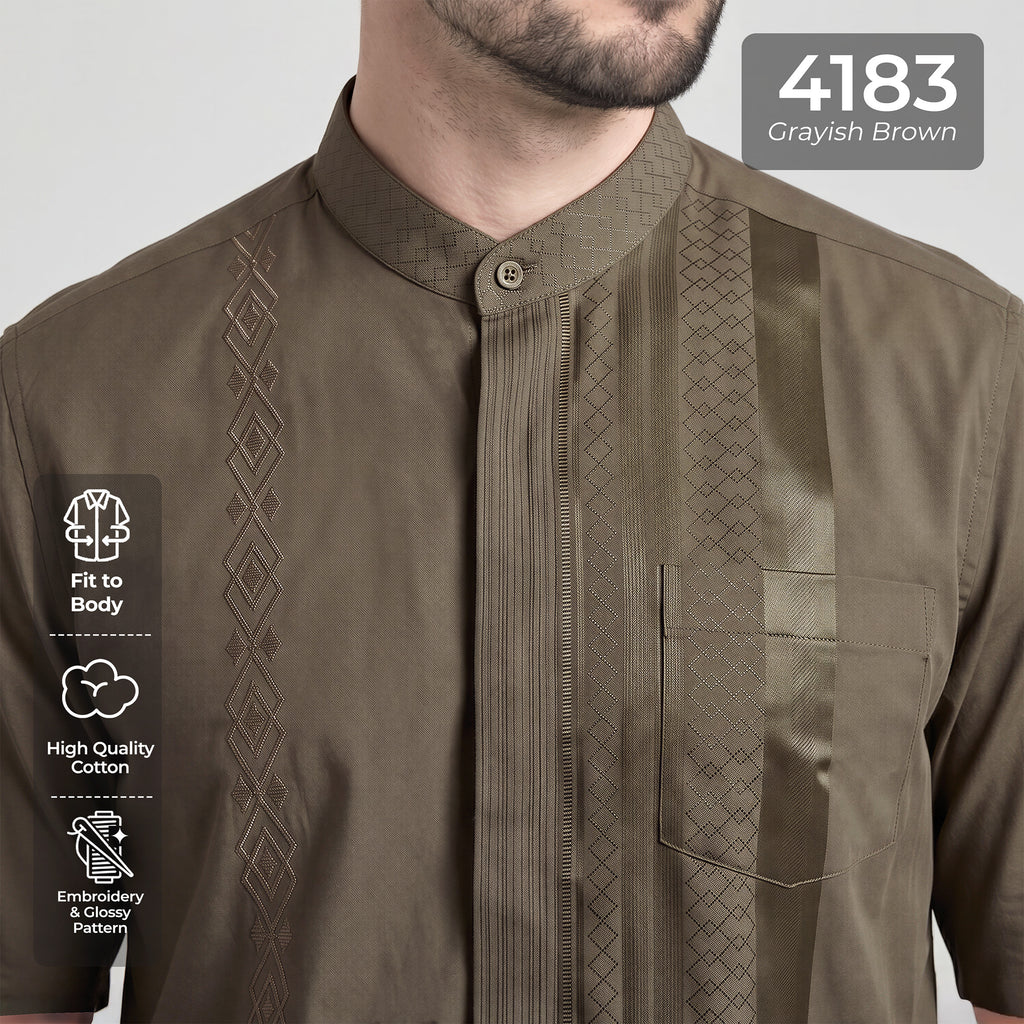 Koko Ishaq Lengan Pendek 4183 Grayish Brown