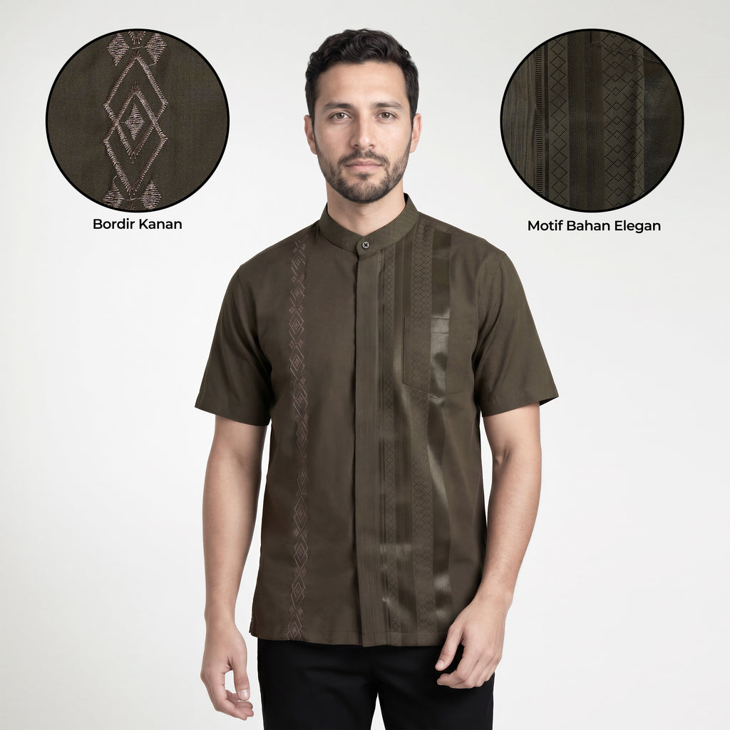 Koko Ishaq Lengan Pendek 4183 Grayish Brown