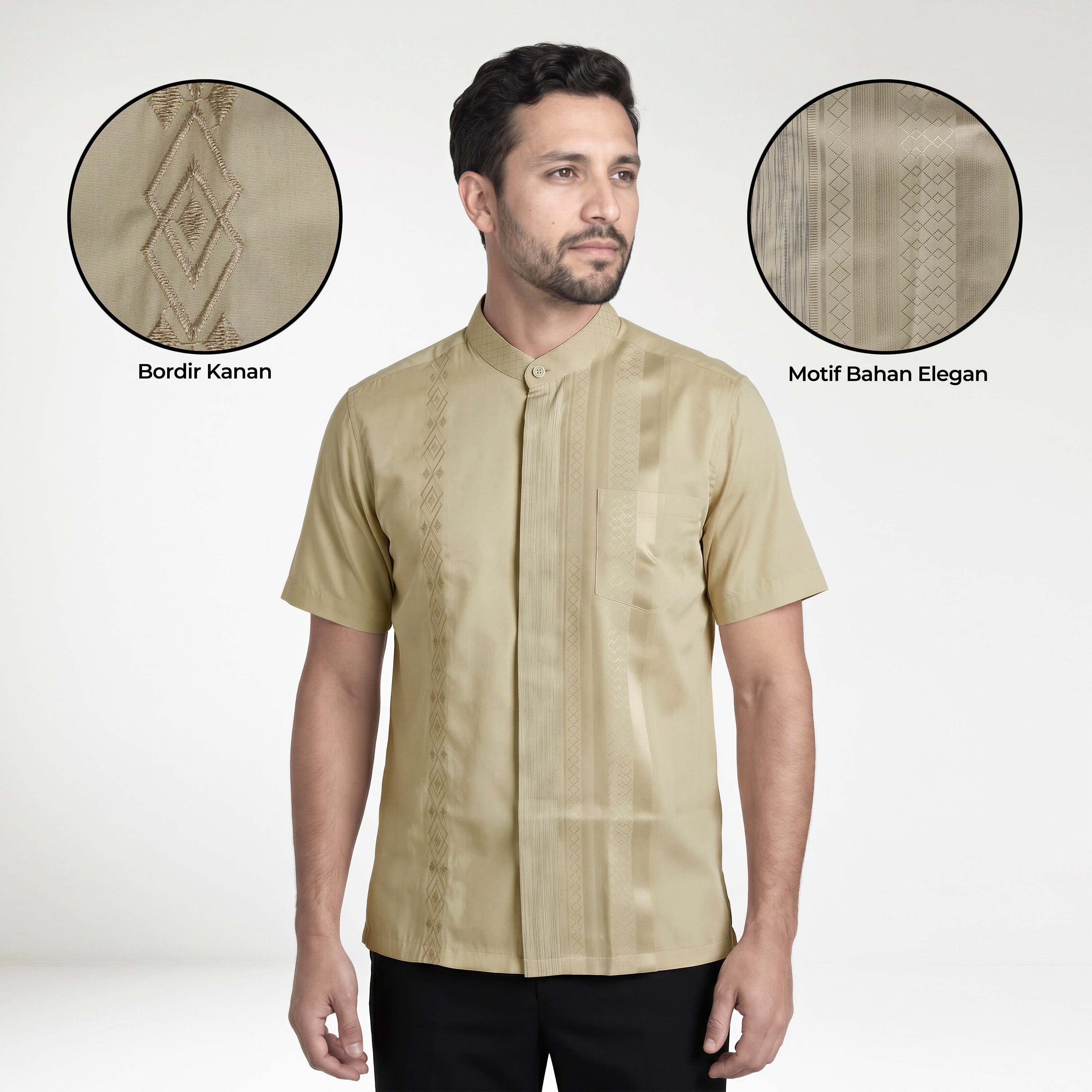 Koko Ishaq Lengan Pendek 4183 Sage