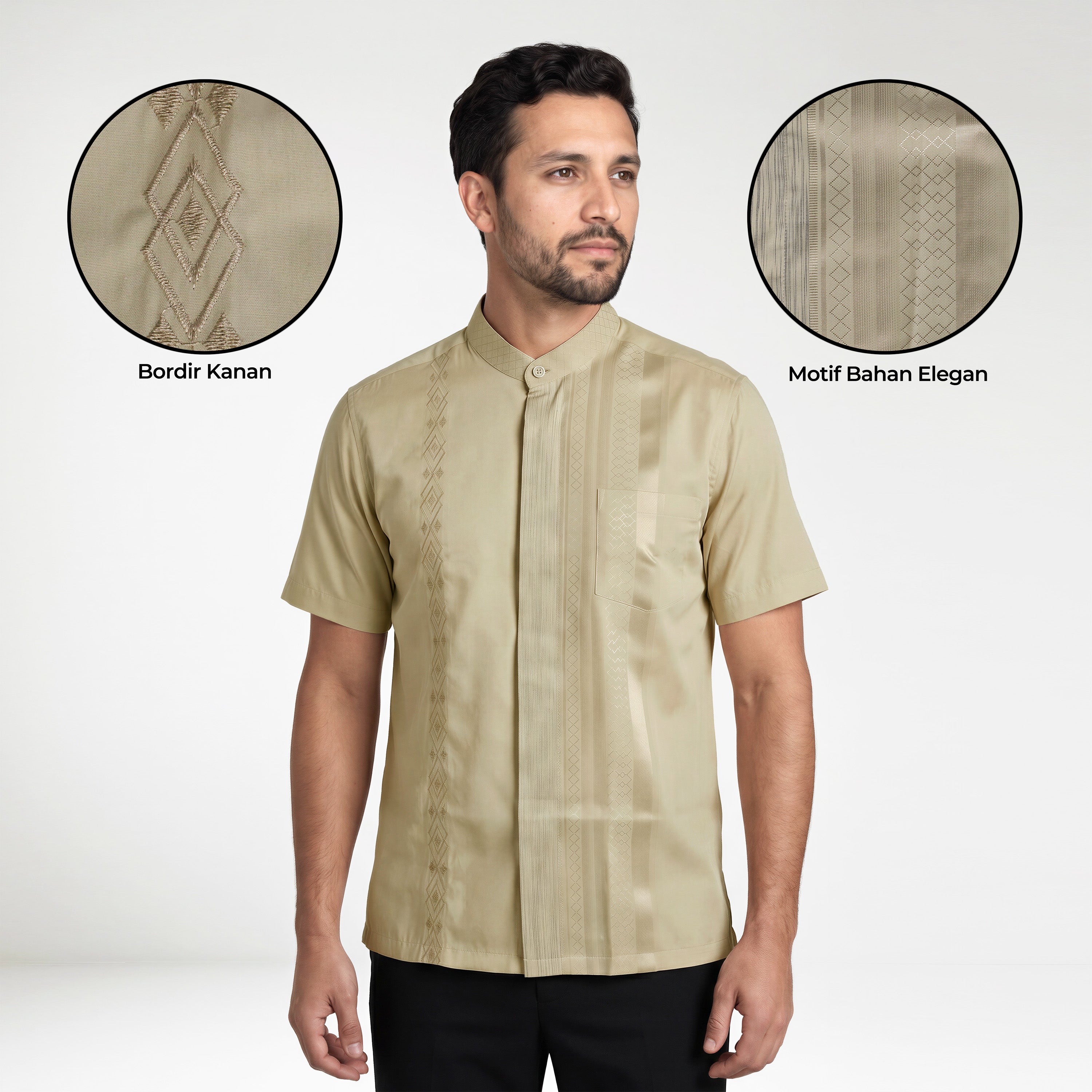 Koko Ishaq Lengan Pendek 4183 Sage