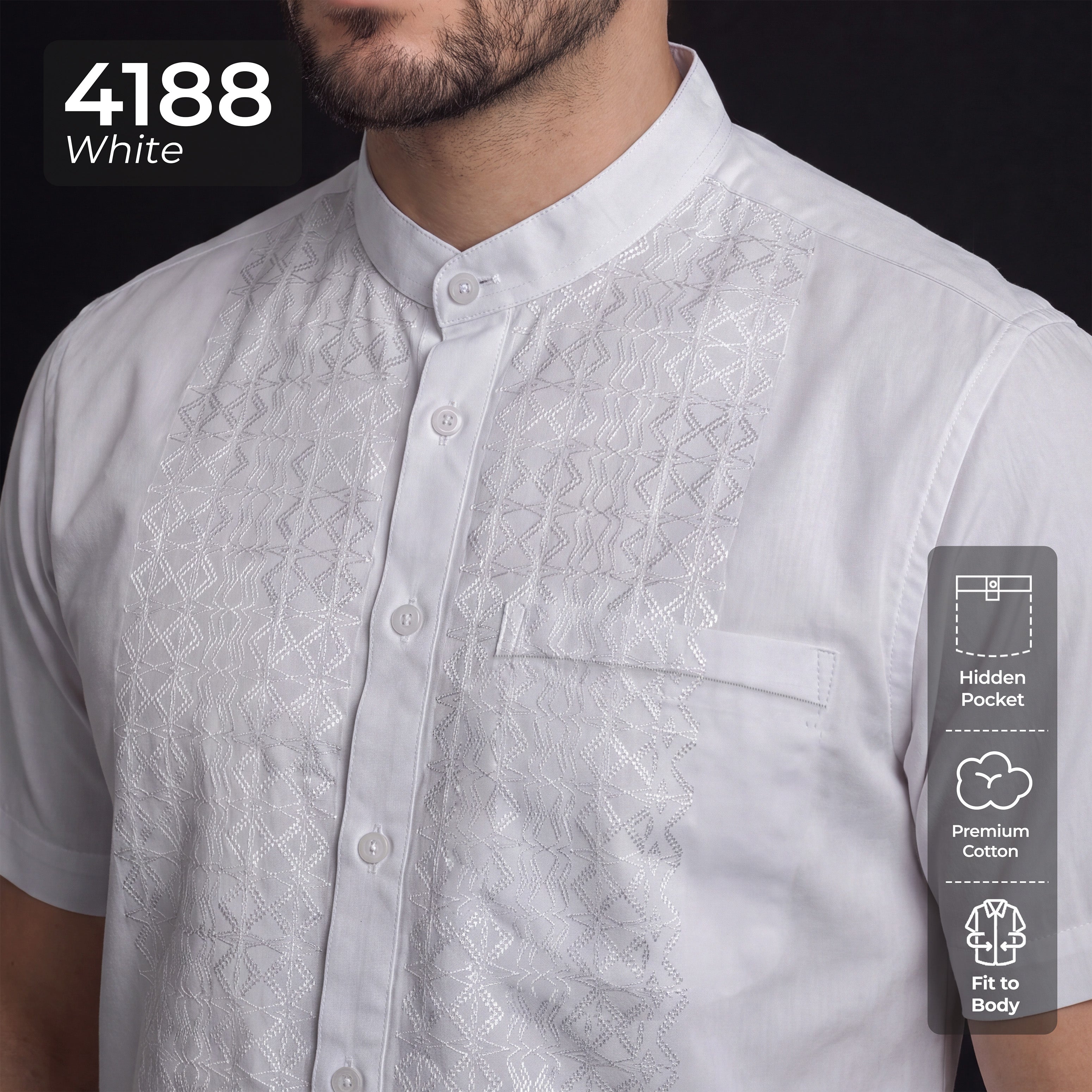 Koko Musa Lengan Pendek 4188 White