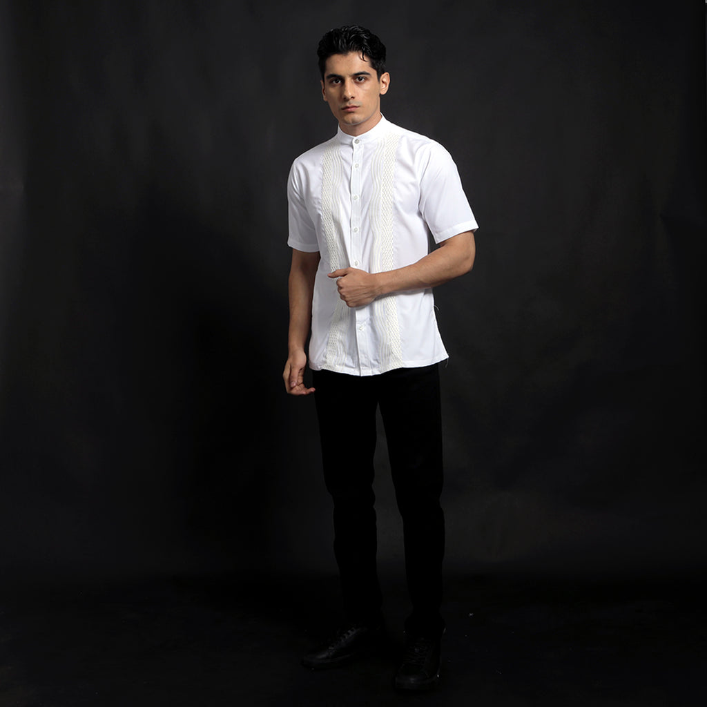 Koko Bordir Ibrahim Lengan Pendek 4854 White