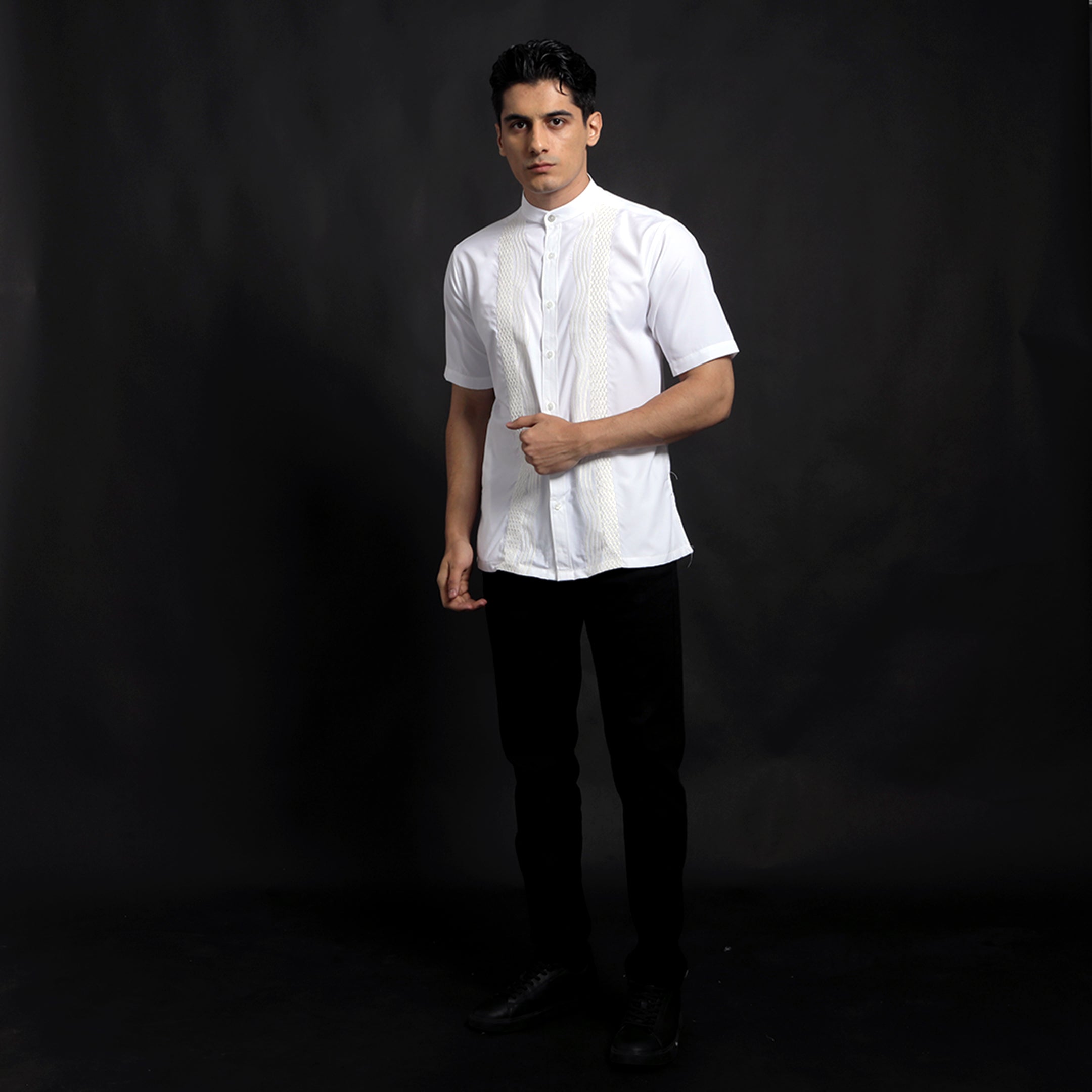 Koko Bordir Ibrahim Lengan Pendek 4854 White
