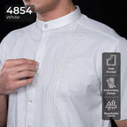 Koko Bordir Ibrahim Lengan Pendek 4854 White
