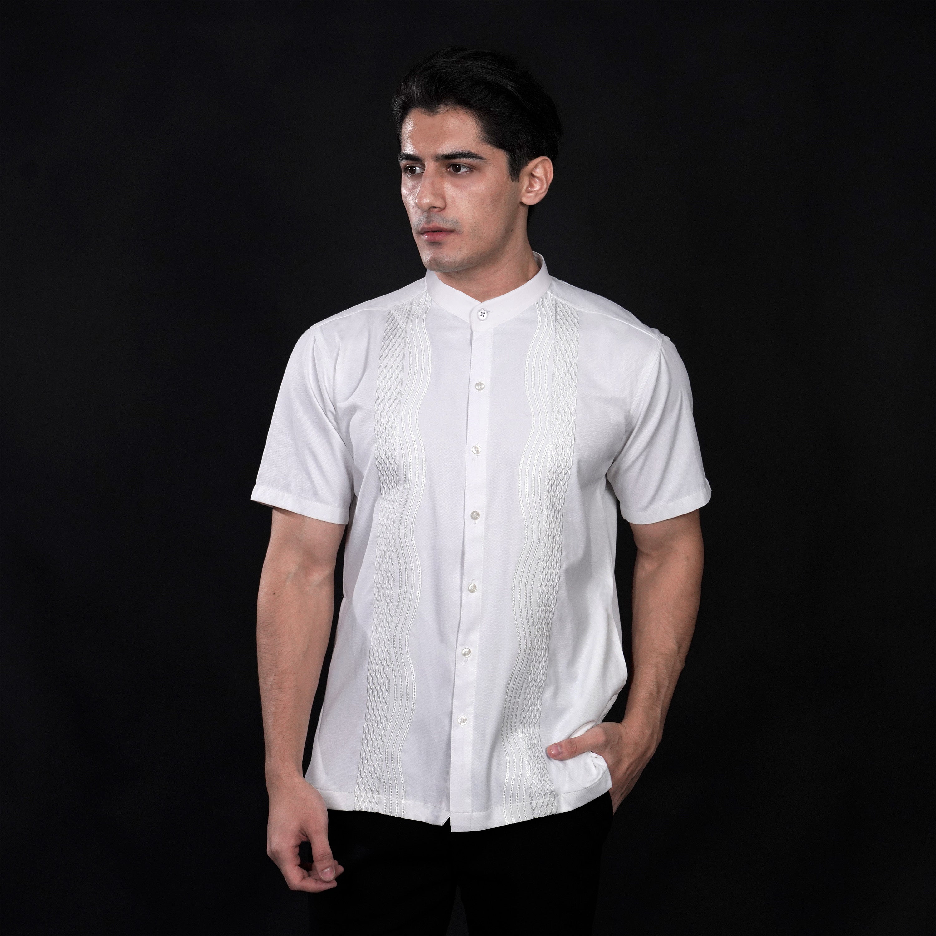 Koko Bordir Ibrahim Lengan Pendek 4854 White