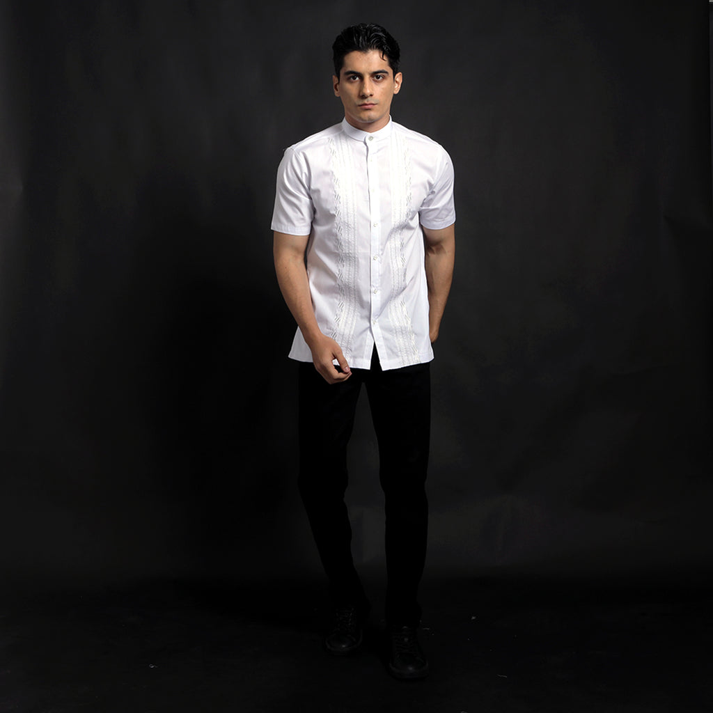 Koko Bordir Ibrahim Lengan Pendek 4859 White