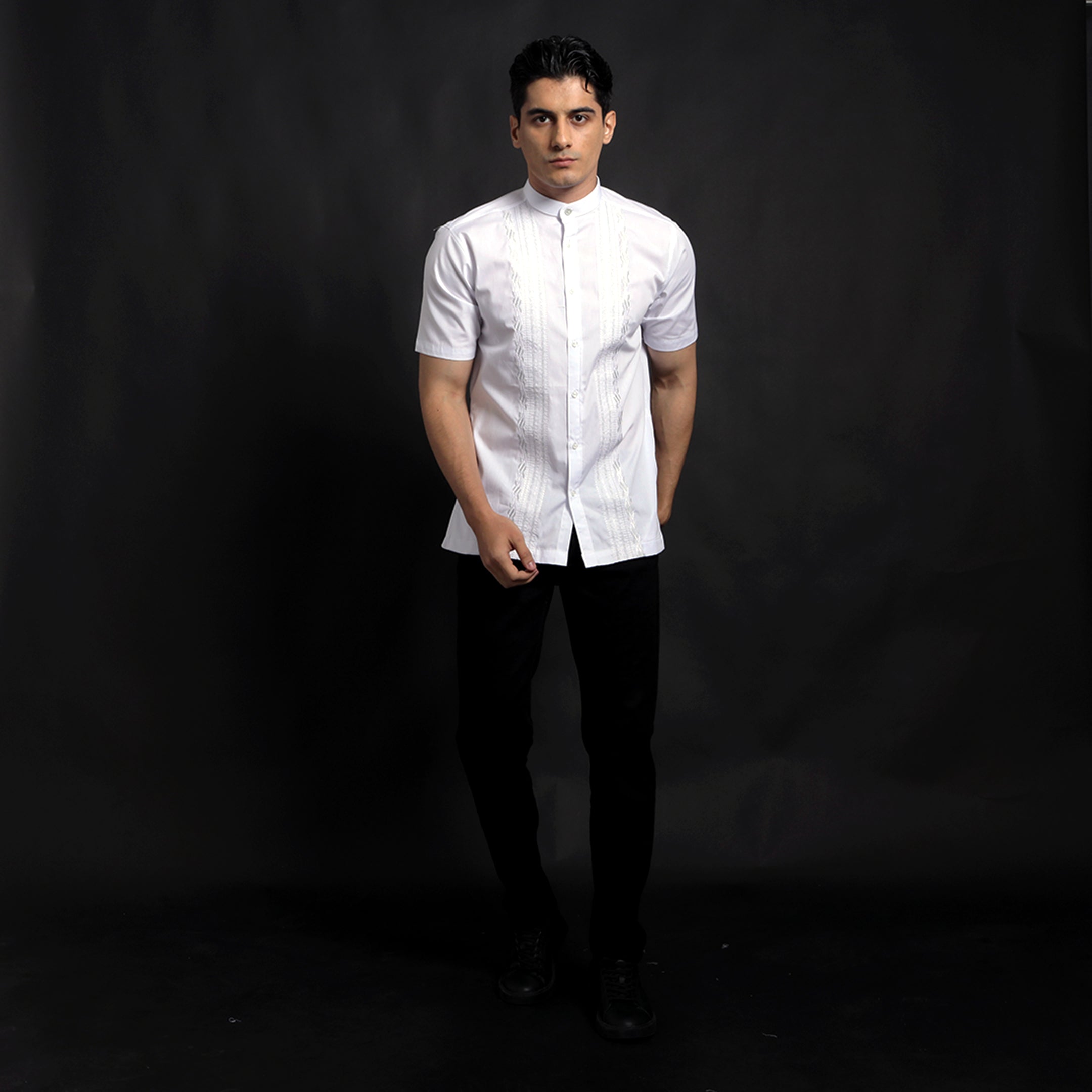 Koko Bordir Ibrahim Lengan Pendek 4859 White
