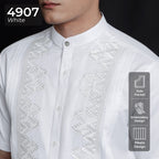 Koko Pleats Embroidery Lengan Pendek 4907 White