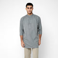 Kurta Hamzah Two Tone Lengan ¾  5002 Grey