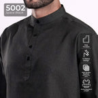 Kurta Hamzah Two Tone Lengan ¾  5002 Space Black