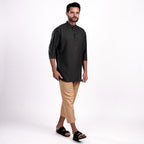 Kurta Hamzah Two Tone Lengan ¾  5002 Space Black