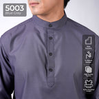 Kurta Hamzah Basic Lengan ¾ 5003 Blue Grey