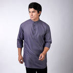 Kurta Hamzah Basic Lengan ¾ 5003 Blue Grey