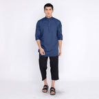 Kurta Hamzah Basic Lengan ¾ 5003 Navy
