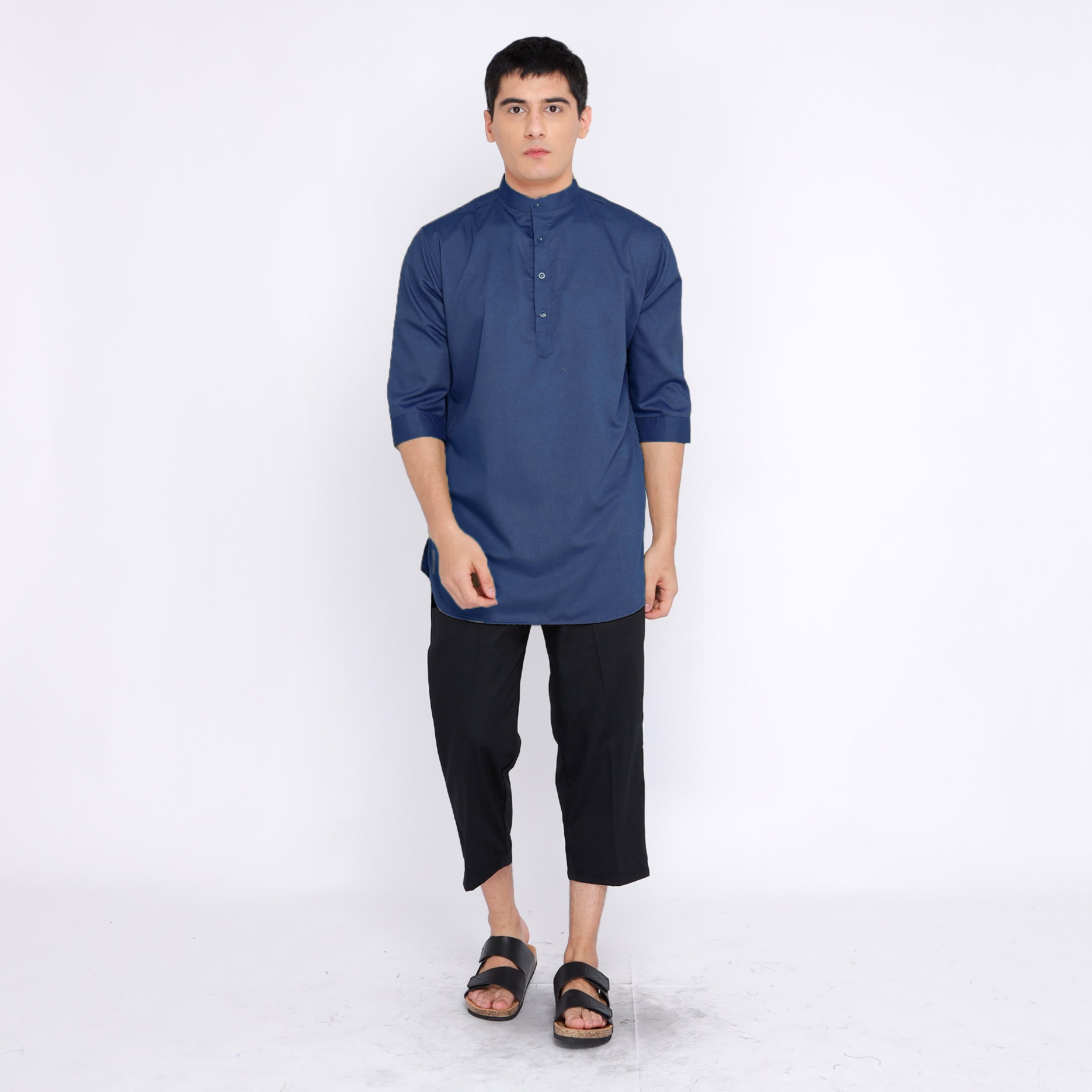 Kurta Hamzah Basic Lengan ¾ 5003 Navy