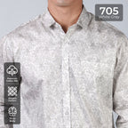 Kemeja Batik Sagara Lengan Panjang 705 White Grey