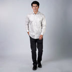 Kemeja Batik Sagara Lengan Panjang 705 White Grey