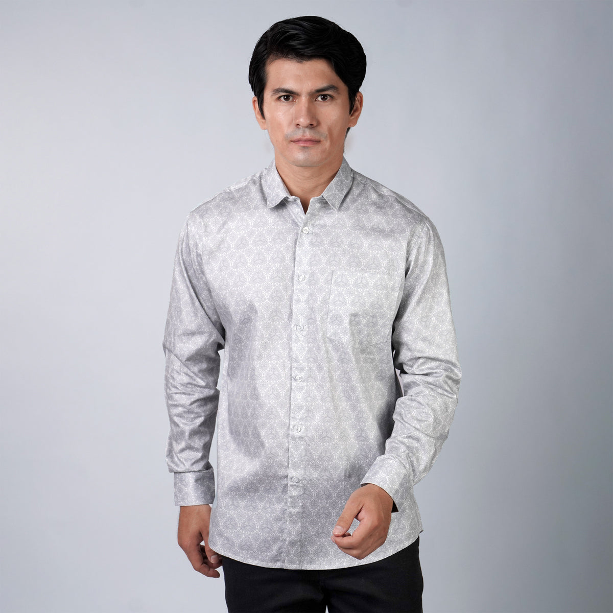 Kemeja Batik Sagara Lengan Panjang 706 Grey