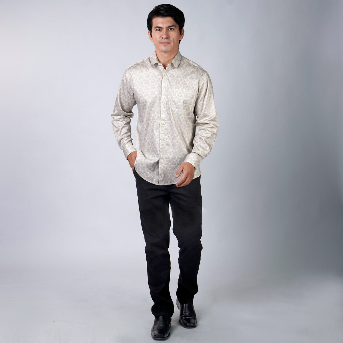 Kemeja Batik Sagara Lengan Panjang 706 Mocca