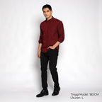 Kemeja Gallant Basic Lengan Panjang 7714 Maroon