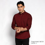 Kemeja Gallant Basic Lengan Panjang 7714 Maroon
