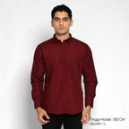 Kemeja Gallant Basic Lengan Panjang 7714 Maroon