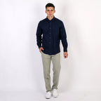 Kemeja Gallant Basic Lengan Panjang 7714 Navy