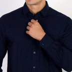 Kemeja Gallant Basic Lengan Panjang 7714 Navy