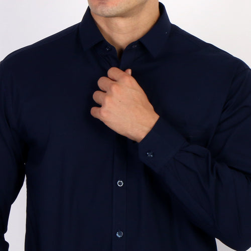 Kemeja Gallant Basic Lengan Panjang 7714 Navy
