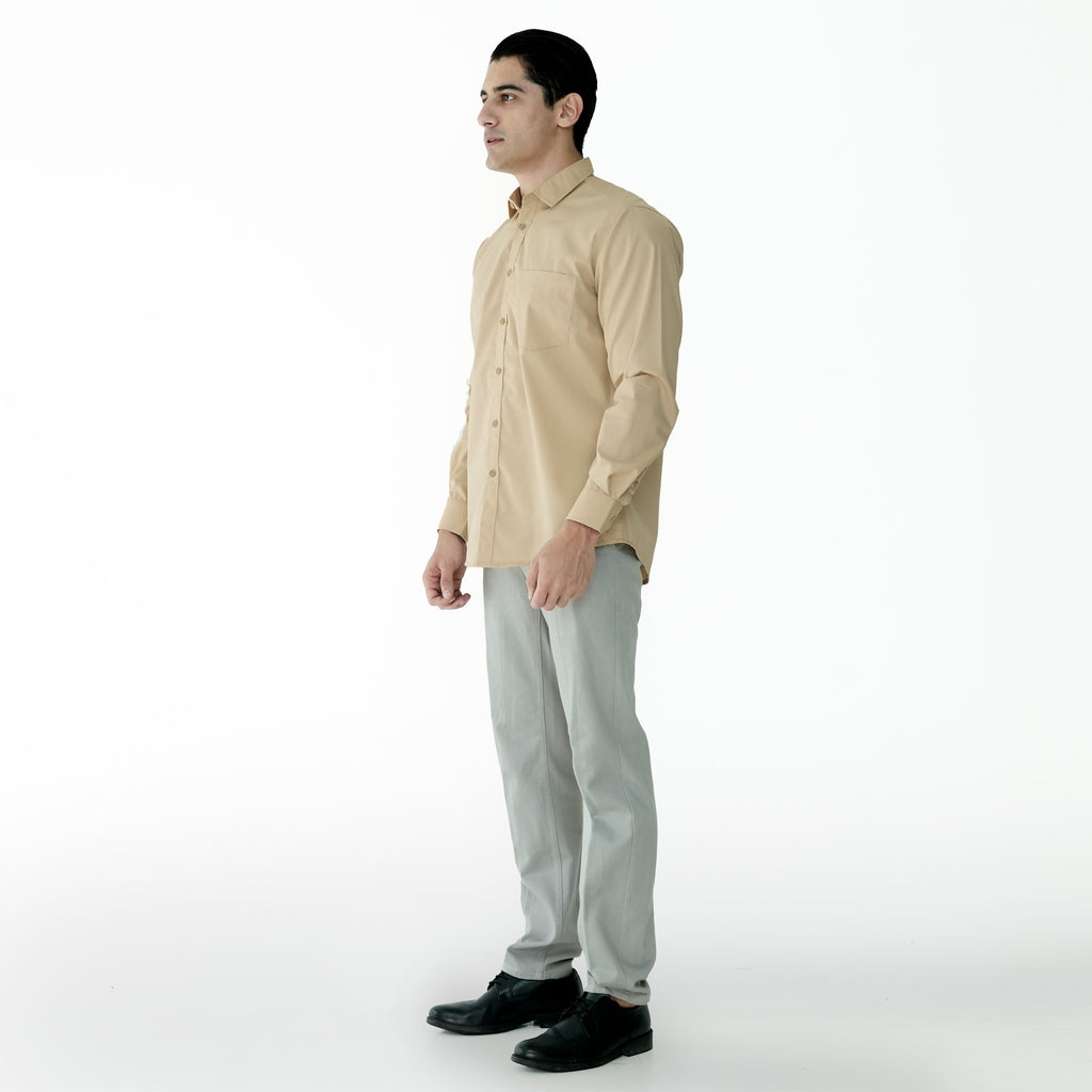 Kemeja Gallant Basic Lengan Panjang 7714 Peach