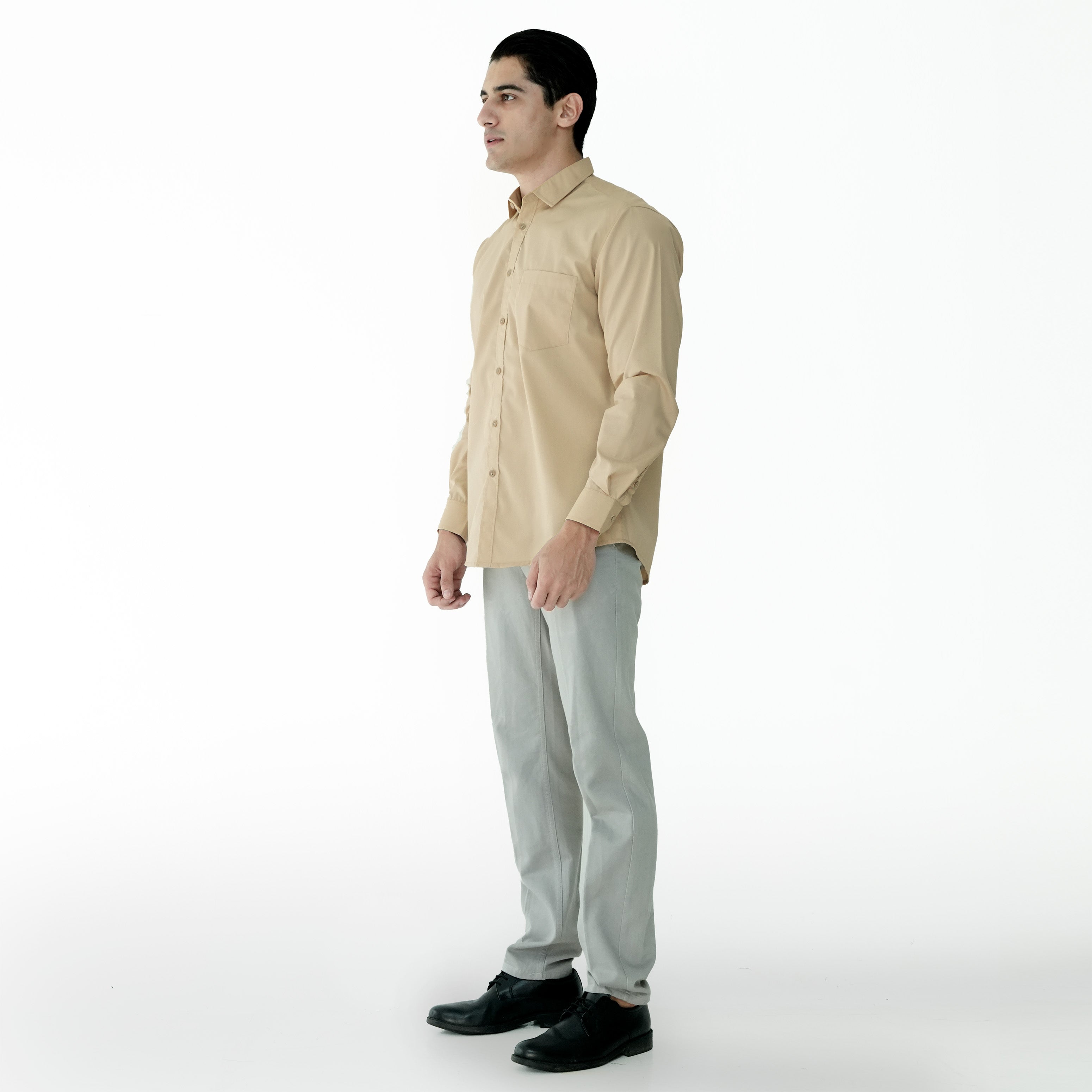 Kemeja Gallant Basic Lengan Panjang 7714 Peach