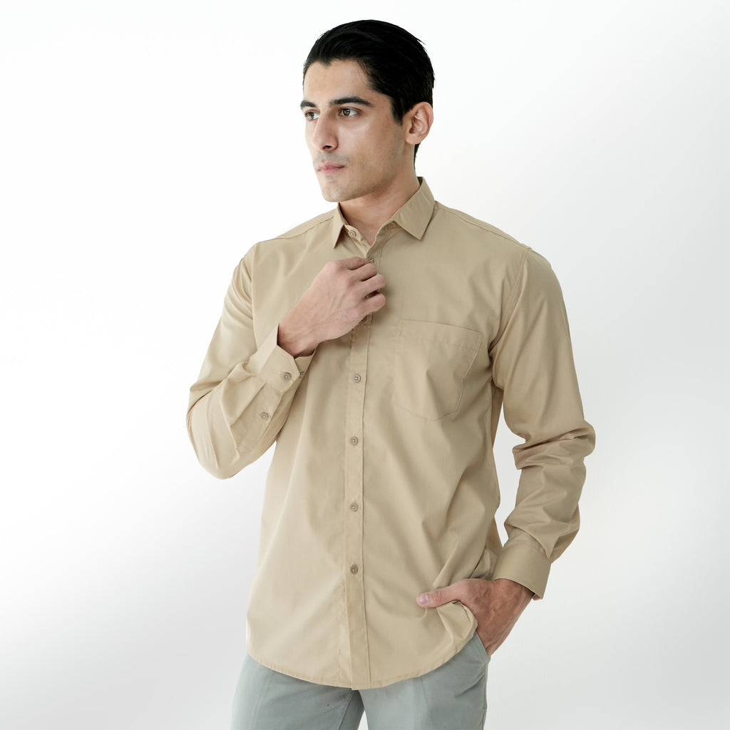 Kemeja Gallant Basic Lengan Panjang 7714 Peach