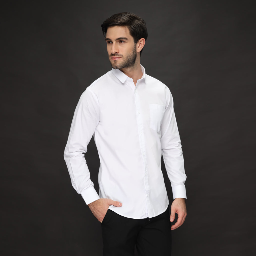 Kemeja Gallant Basic Lengan Panjang 7714 White