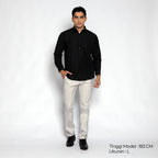 Kemeja Gallant Basic Lengan Panjang 7714 Black