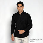 Kemeja Gallant Basic Lengan Panjang 7714 Black