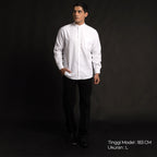 Kemeja Koko Shanghai Lengan Panjang 7721 White