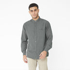 Kemeja Koko Shanghai Two Tone Lengan Panjang 7732 Dark Grey