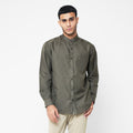 Kemeja Koko Shanghai Two Tone Lengan Panjang 7732 Grayish Brown
