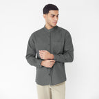 Kemeja Koko Shanghai Two Tone Lengan Panjang 7732 Space Black