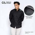 Kemeja Eldric Lengan Panjang 7756 Black