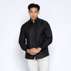 Kemeja Eldric Lengan Panjang 7756 Black