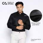 Kemeja Eldric Lengan Panjang 7757 Black