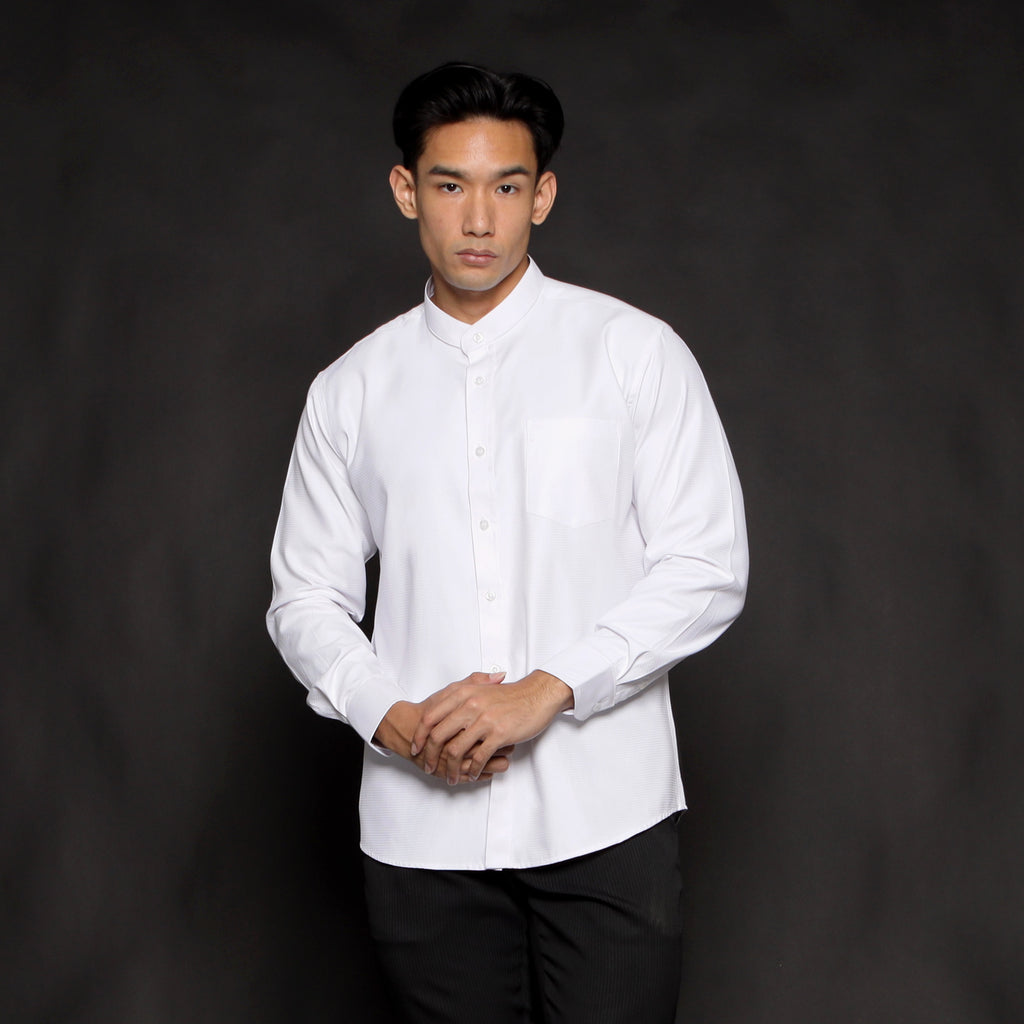 Kemeja Koko Dante Lengan Panjang 7758 White