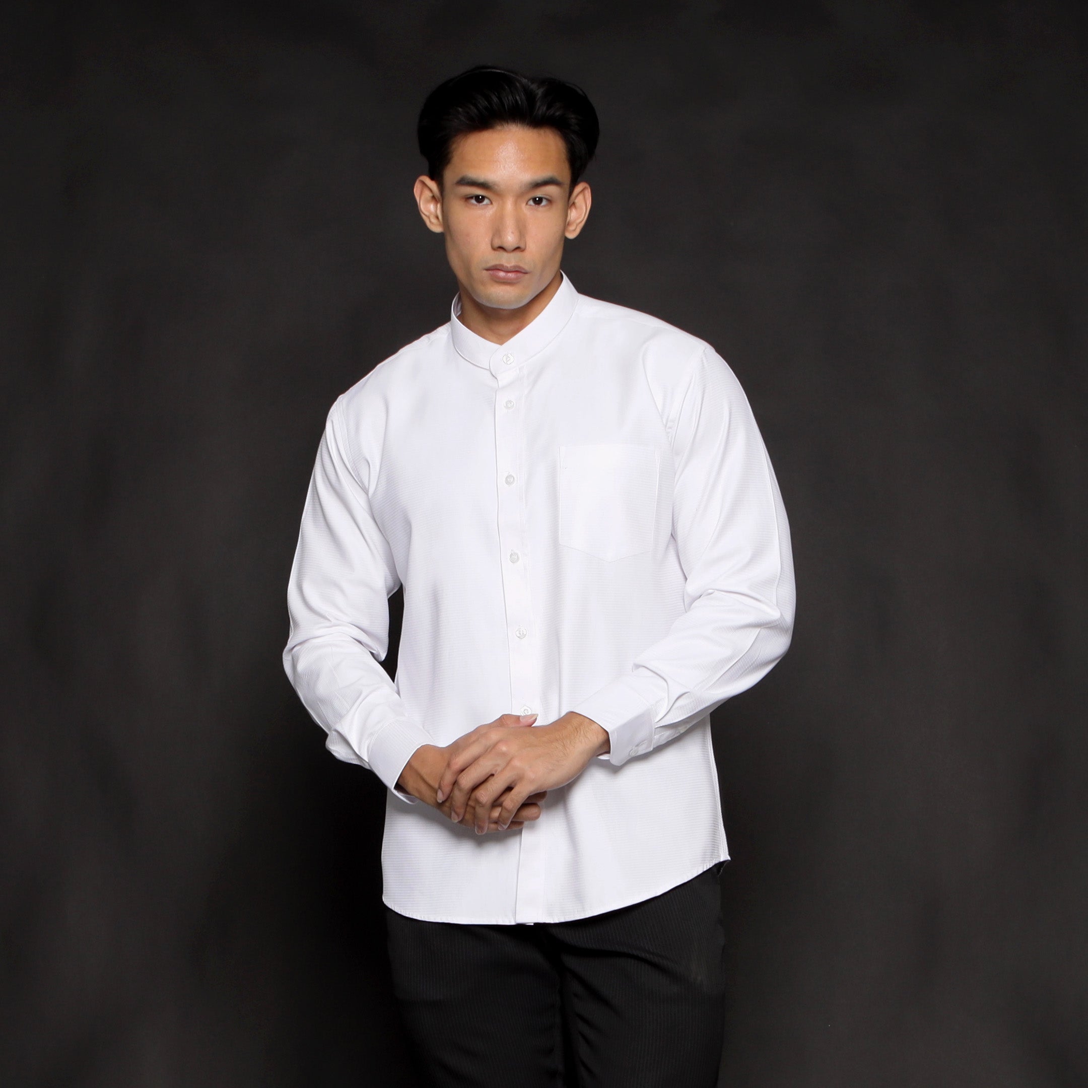 Kemeja Koko Dante Lengan Panjang 7758 White