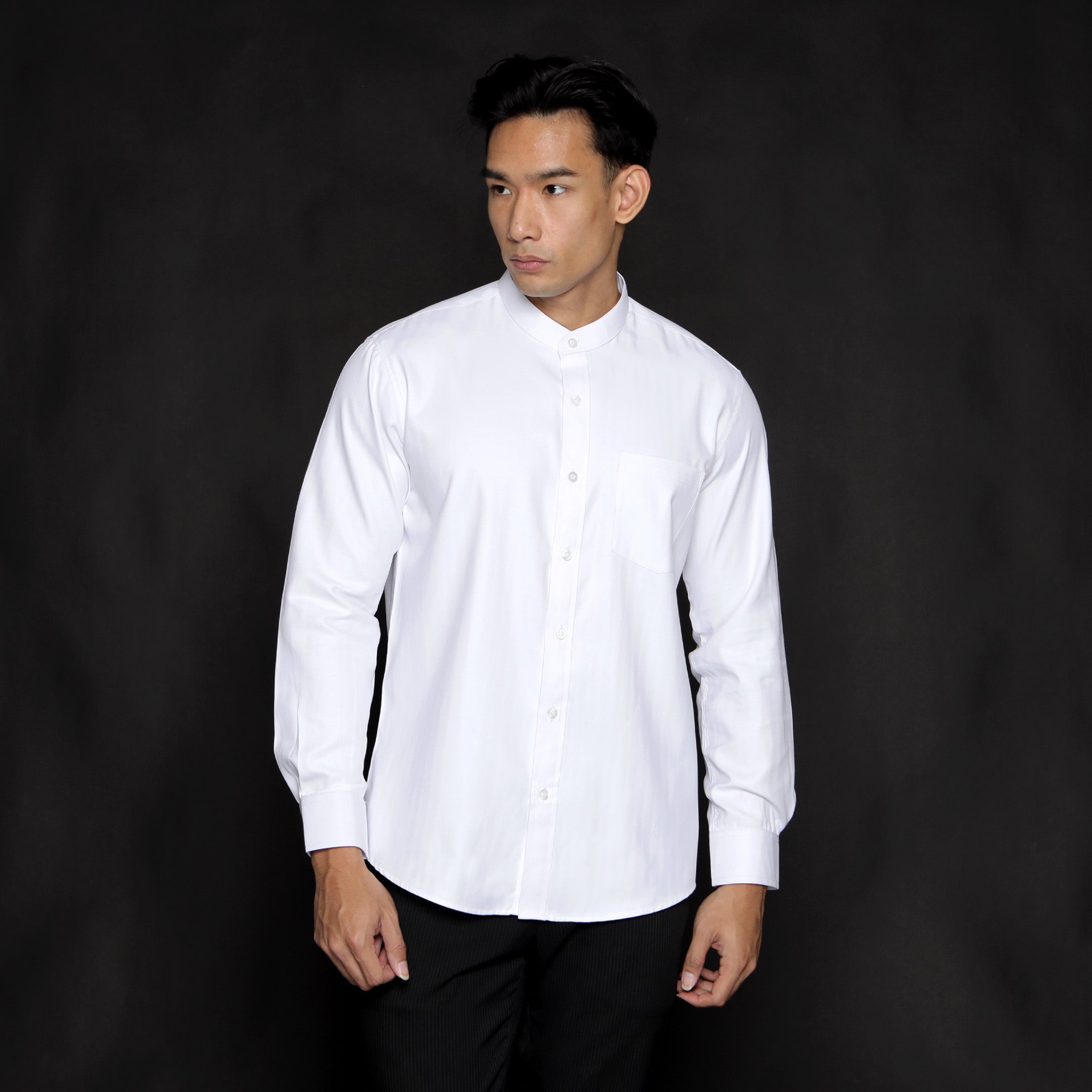 Kemeja Koko Dante Lengan Panjang Premium 7759 White