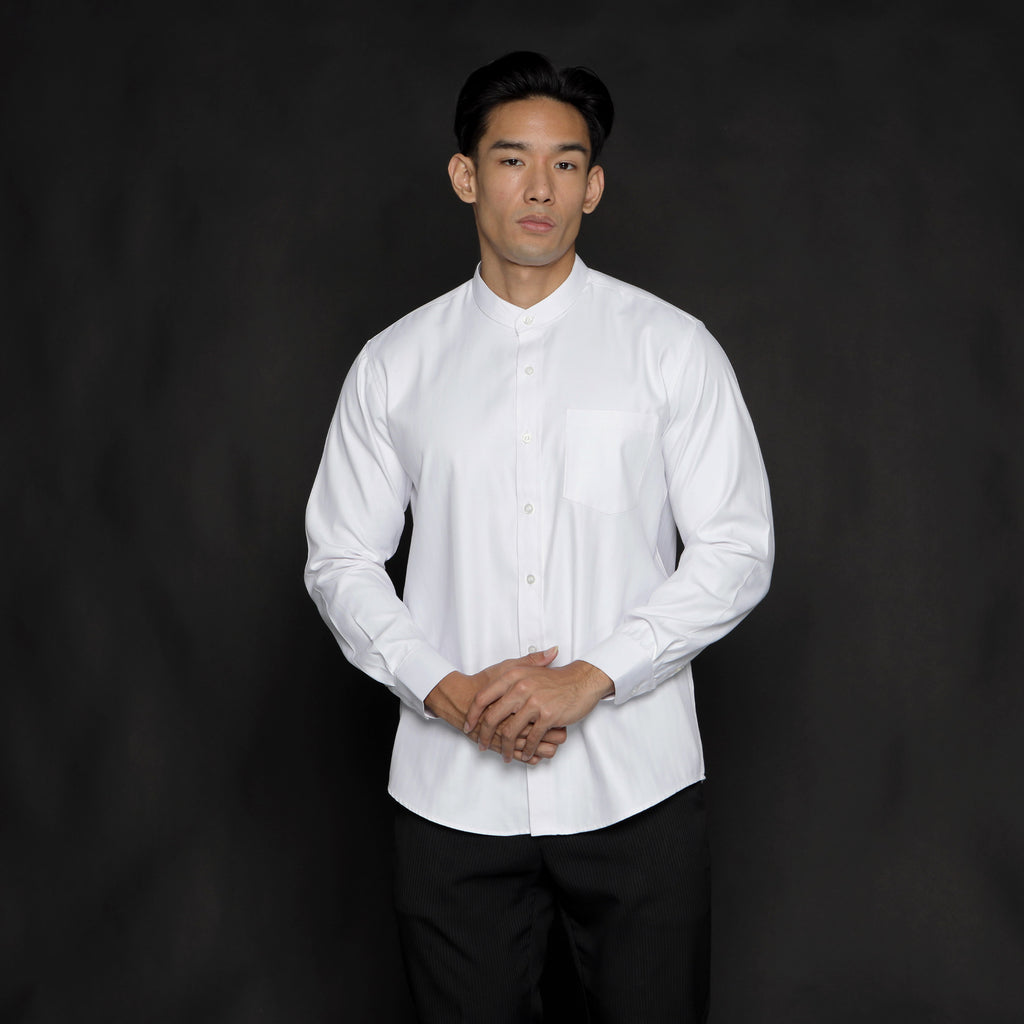 Kemeja Koko Dante Lengan Panjang Premium 7759 White